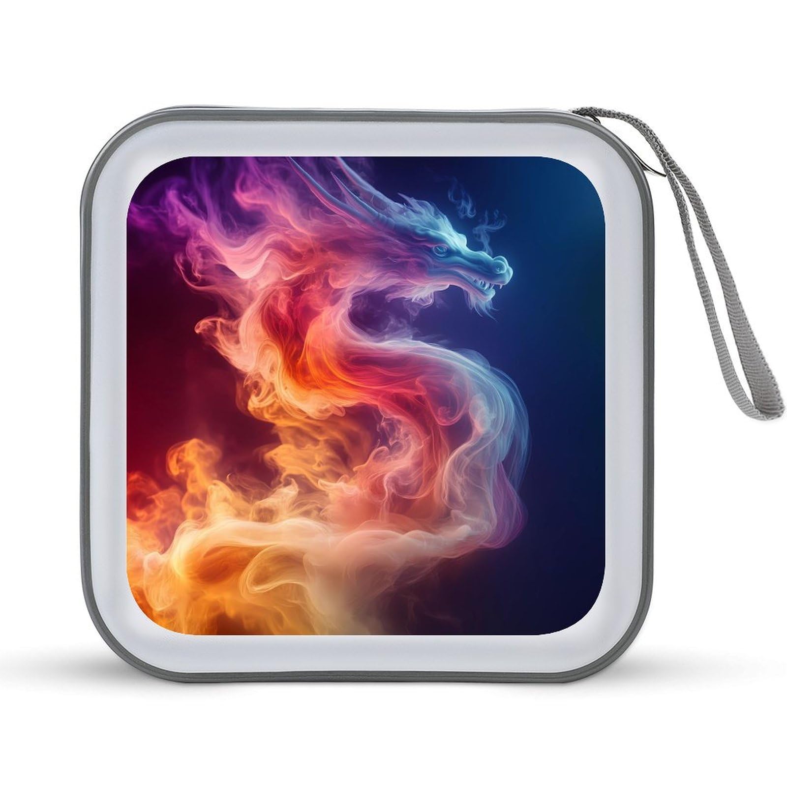 Smoke Dragon CD Case Plastic DVD Case Holder Wallet Disc Storage Organizer for Car Travel