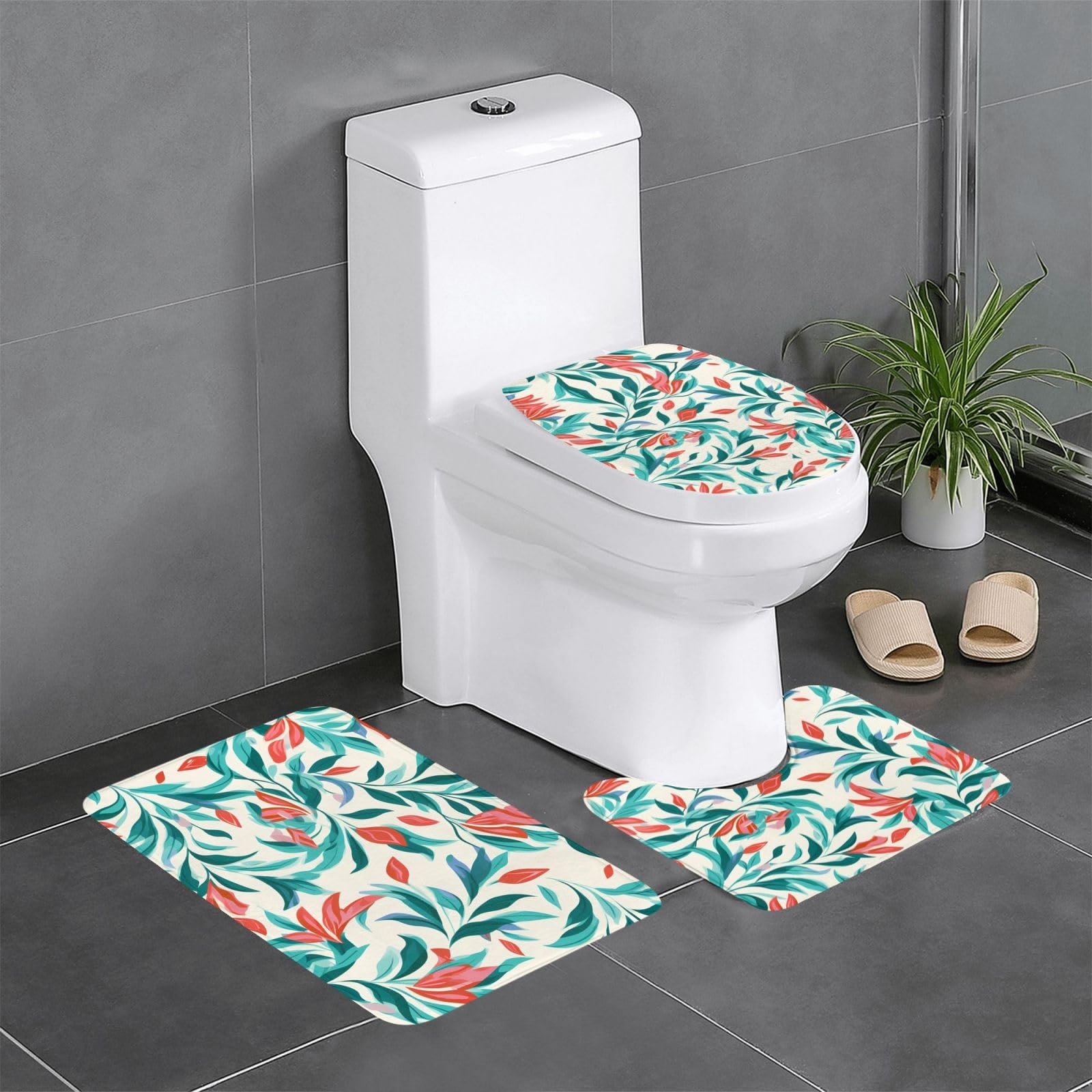 Tapis de salle de bain 61 x 40,6 cm lavable pour toilettes et lavabo