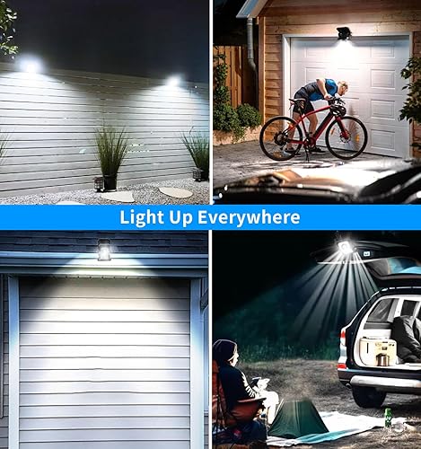 Miniatura 6 de sunlight encounter Luces solares con sensor de movimiento para exteriores, impermeables, con 90 LED y USB, paquete de 2 luces solares portátiles