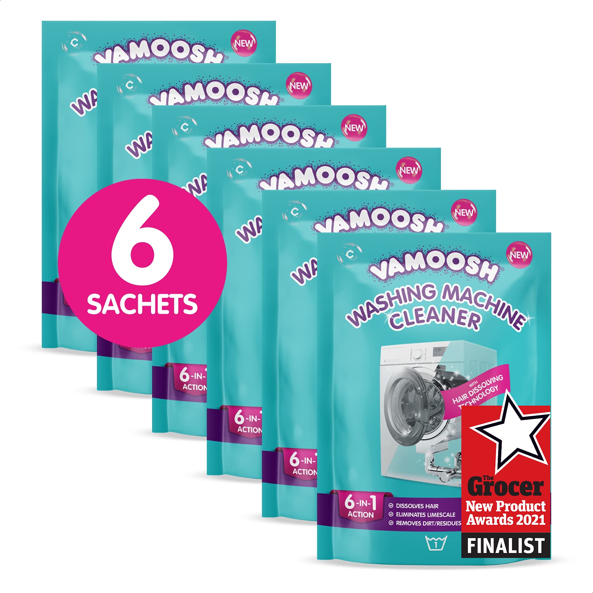 Buy Vamoosh 6in1 Washing Machine Cleaner, Dissolves Hair, Eliminates