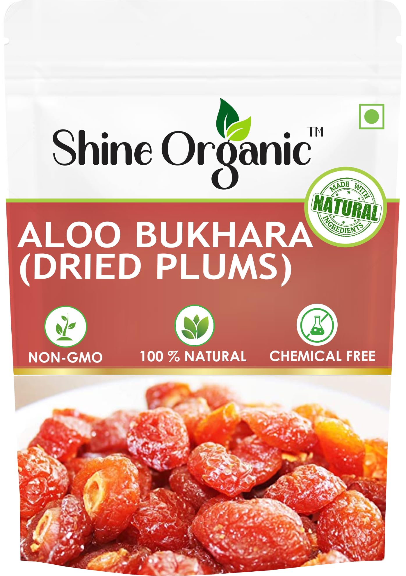Shine Organic Aloo Bukhara | Dried Plums | Aloo Bukhara For Making Biryani | - (100 GM) Alpakoda Pazham, Dry Subgenus Prunes