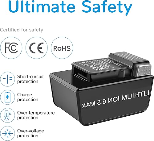 Miniatura 4 de Emaks Batería BH25040 de 130 Wh 6.5 Ah para todos los Hoover Onepwr BH15030 BH53310E BH57005 BH57000 BH53310V BH5337VE BH53354V 0 piezas BHH 25030