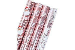 Pink and Silver Wrapping Paper for Christmas