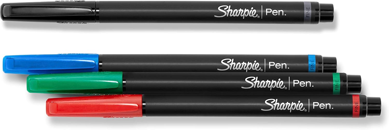 Sharpie Pen Fine Point Pen, 4 Colored Pens (1742662)