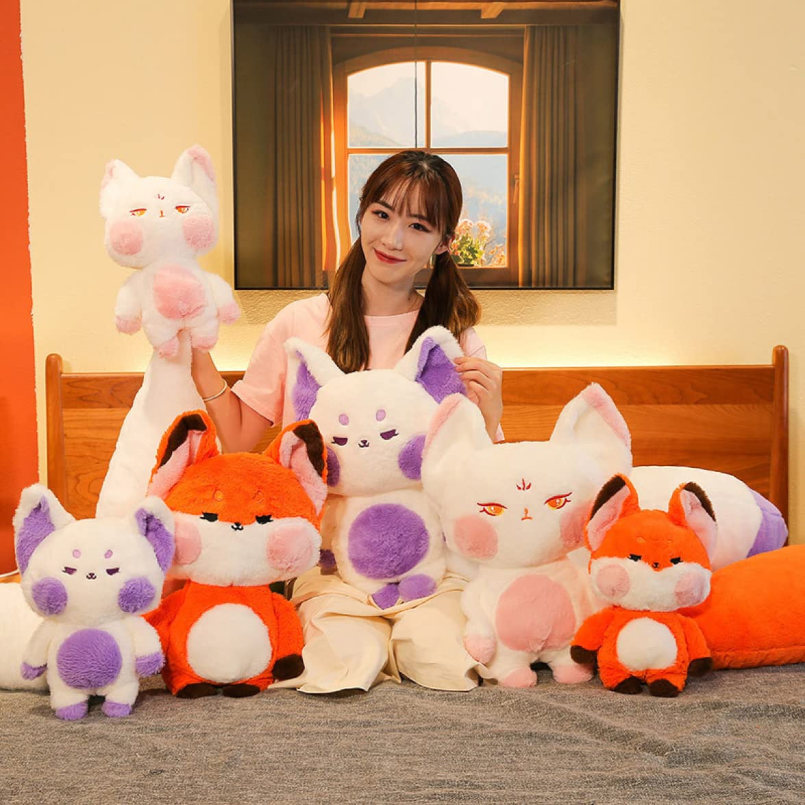 Amazon｜[LSDZW] ぬいぐるみ 狐 特大 動物 キツネ ぬいぐるみ 大きい