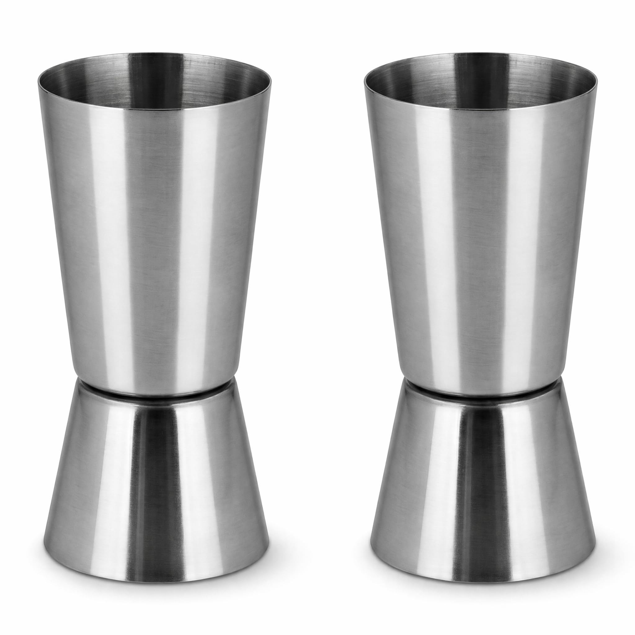 YSTrillion Jigger Spirit Measure,2 PCS 25ml/50ml Stainless Steel Double Cocktail Jigger,Drinks Measure for Bar Party Wine Cocktail Jigger Shaker