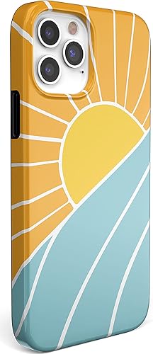 Miniatura 2 de Casely Funda para iPhone 12/12 Pro | Ondas y rayos | Sunshine Girly | Diseño clásico ultrafino