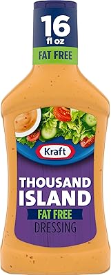 2 set of 16 fl oz Bottles,Kraft Thousand Island Fat Free Salad Dressing
