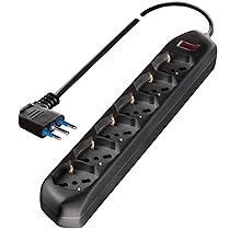 MULTIPLA MULTISIZE 6 PRESE PLURISTANDARD SPINA 10A NERA