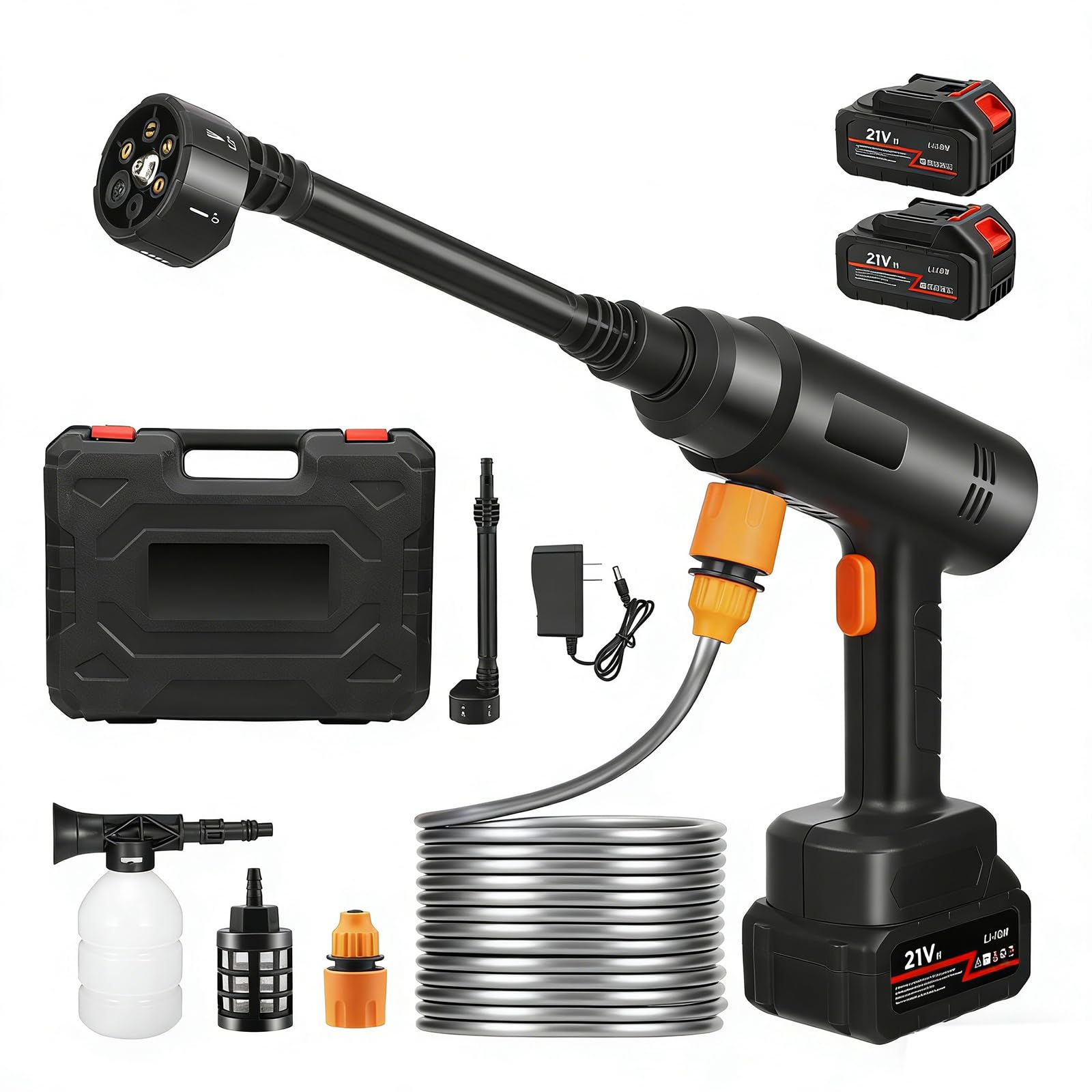 Nettoyeur haute pression 21V 1160 PSI avec accessoires et coffret