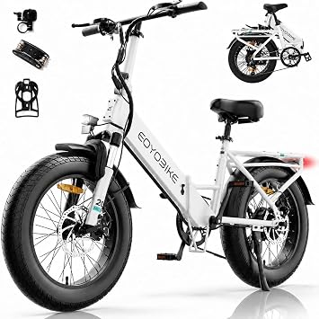 MOONCOOL Foldable Electric Bike for Adults, 1200W Peak Power, Up to 45Miles