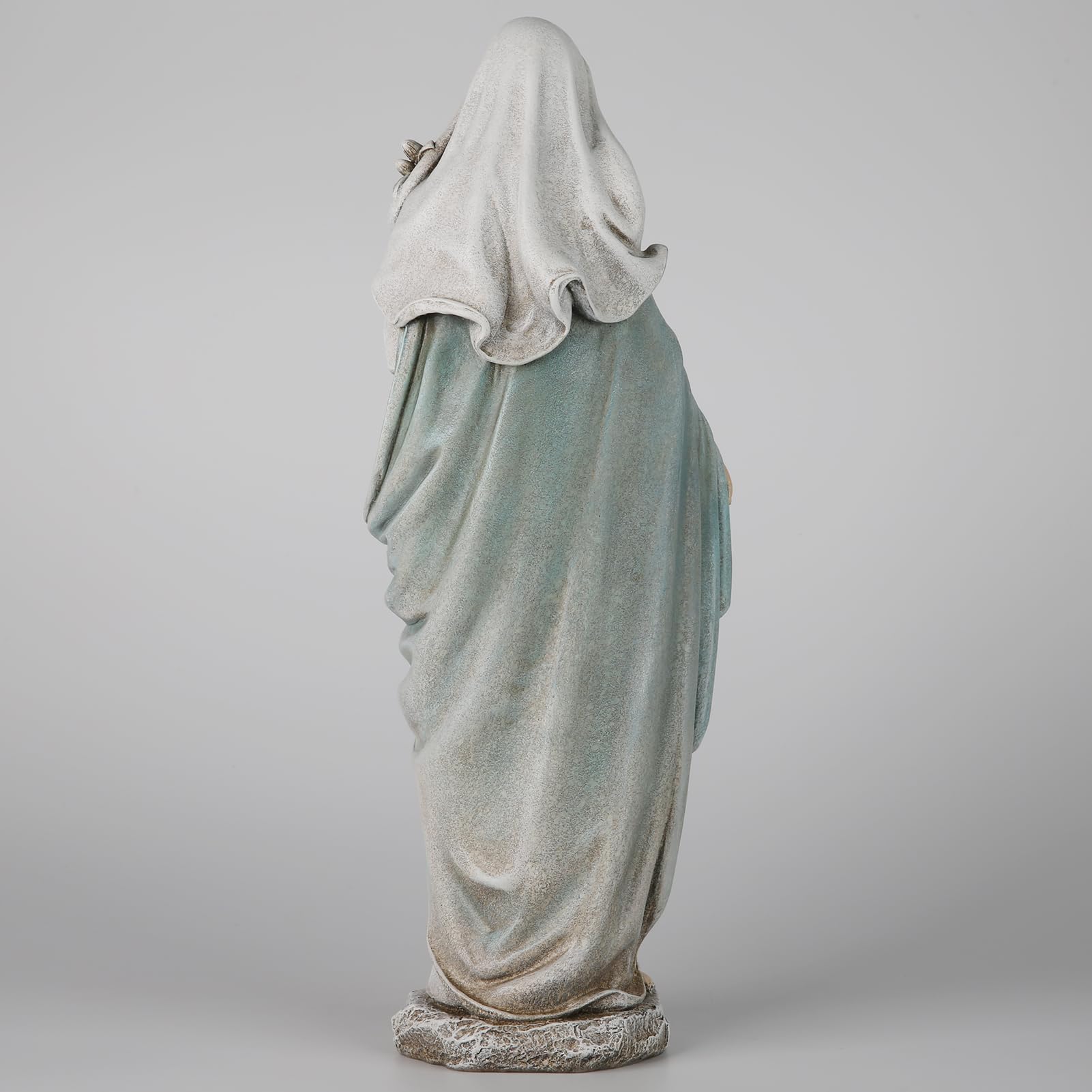 Grace4Joy Statua Madonna Beata Maria: statua della Madonna Vergine Maria, elegante decorazione per la casa, dipinta a mano, Santa Maria con gigli, collezione Renaissance.