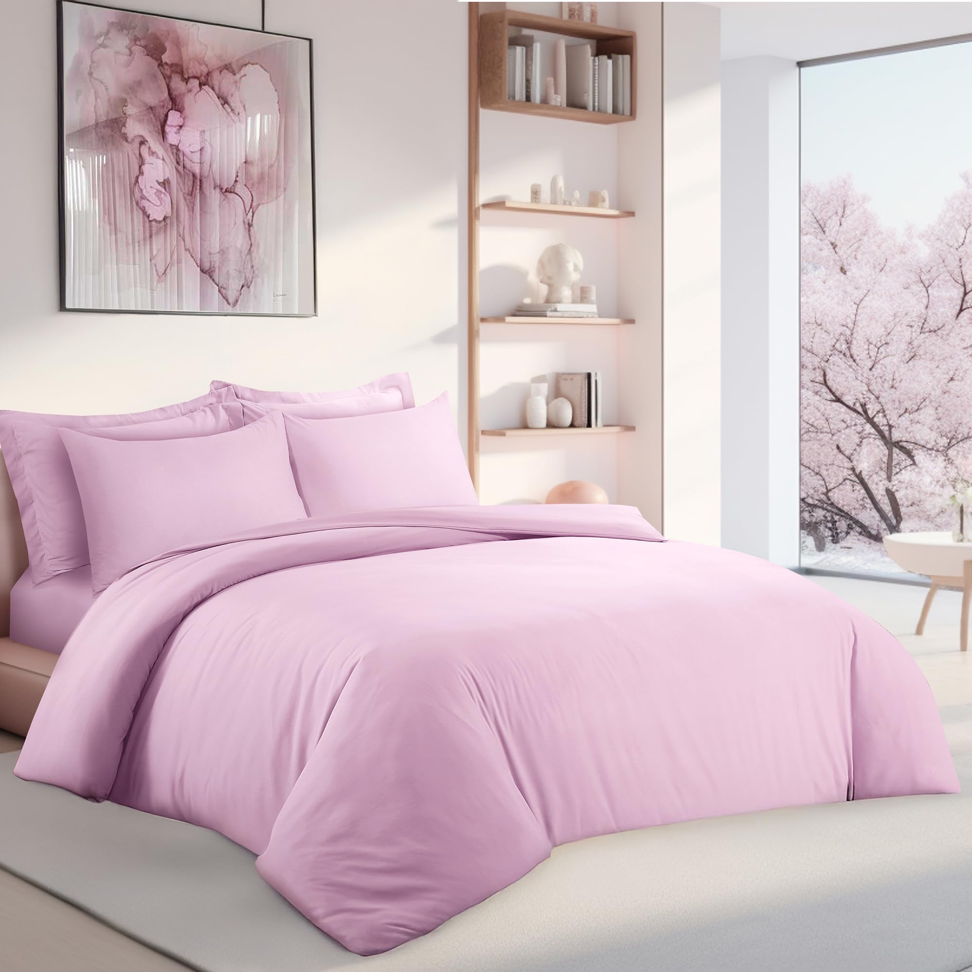 Housse de couette infroissable LYMA en nanopeluche ultra doux pour un lit impeccable sans repassage