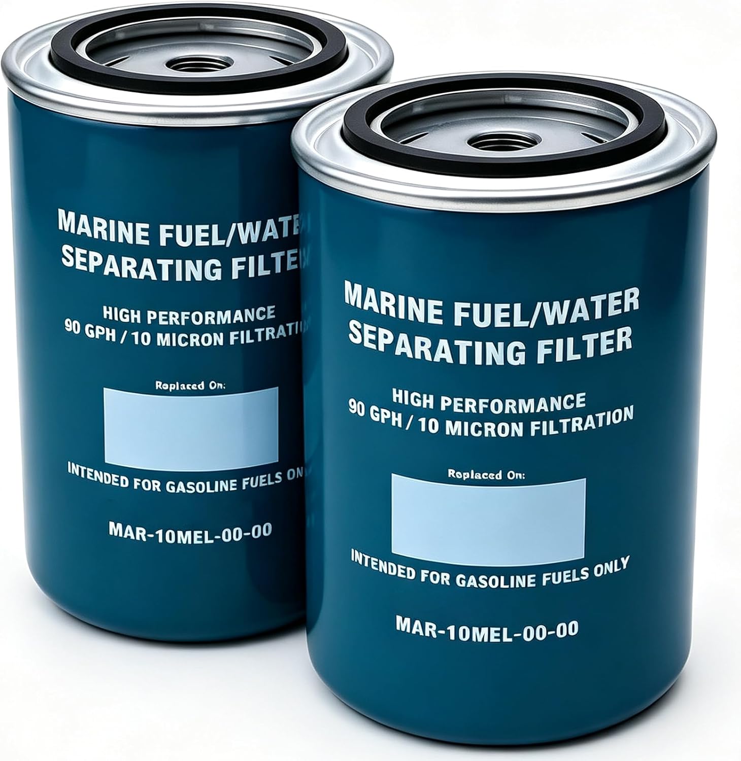 10 Micron Fuel Water Separator Filter MAR-10MEL-00-00 Compatible with Yama-ha MAR-FUELF-IL-TR Si-erra 18-7866 Mall-ory 9-37807 115 HP Outboard Engines - 2 Pack