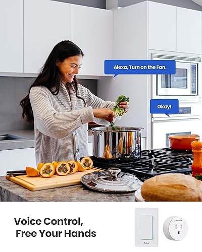 Miniatura 3 de Interruptor de enchufe inteligente, interruptor de hora de salida WiFi de 2.4G, compatible con Alexa, Google Home, Smart Life y aplicación IFTTT,