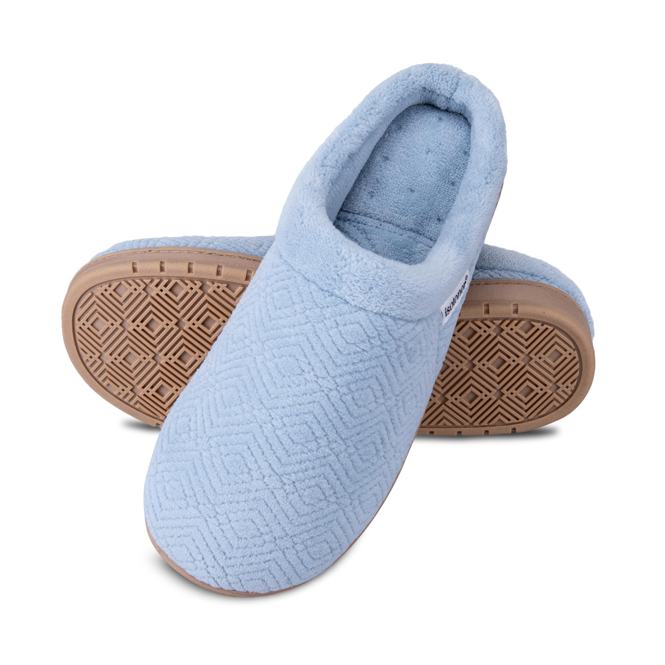 Isotoner Femme Diamond Microterry Gemma Clog Slipper Chausson