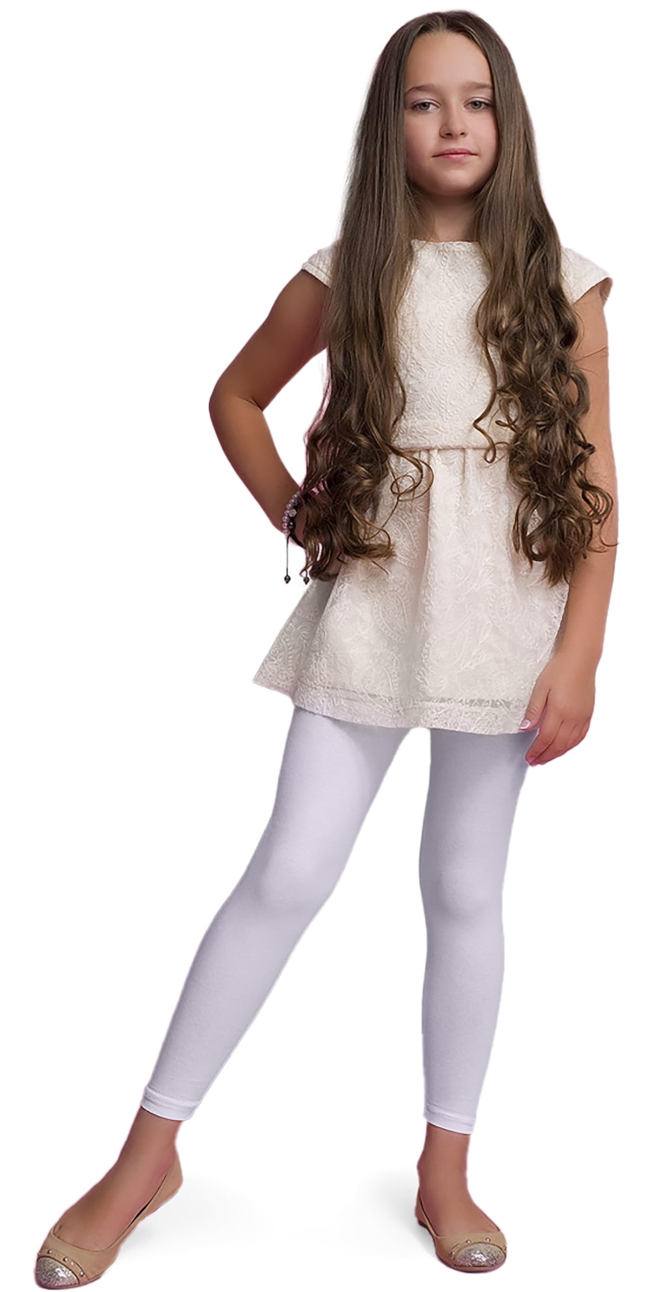 infatti Leggings in Cotone per Bambina, Pantaloni Morbidi e Comodi per Bambini, Allenamento Casual, Stile Elegante, Abbigliamento Basic Zoe