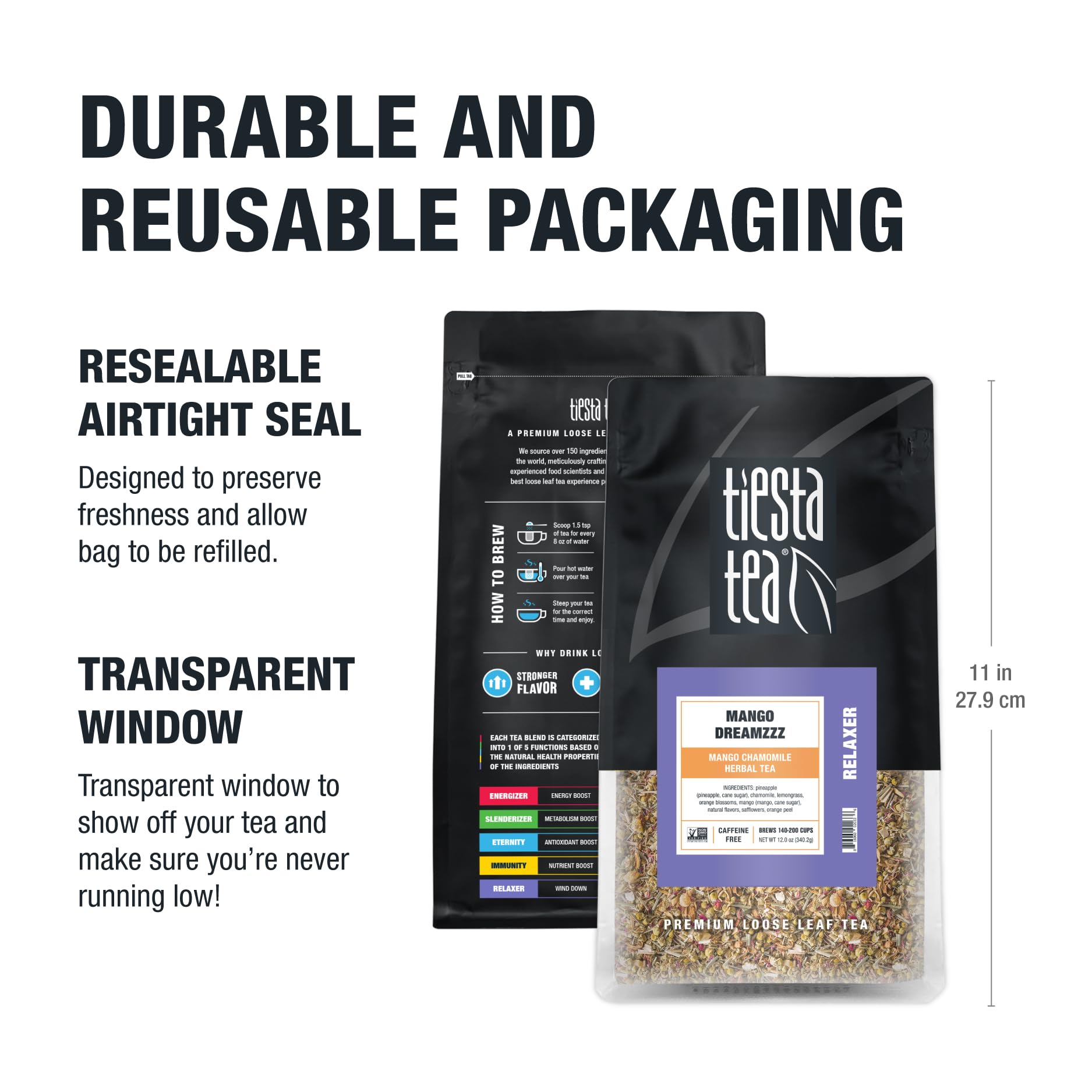 Tiesta Tea - Cocoa Mocha, Loose Leaf, Tiramisu Coffee Black Tea, Premium High Caffeinated Blend, Holiday, Make Hot or Iced & Brews Up to 25 Cups, 1.8 Ounce Resealable Pouch