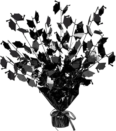 Miniatura 1 de Beistle Graduate Cap Gleam 'N Burst - Centro de mesa para fiestas, color negro