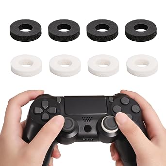Tandoler 8 Pack Precision Rings Handle Joystick Enhanced Buffer Ring for PS5 Accessories, Gaming Accessories, for PS4,for PS5, for XboxBlack/White