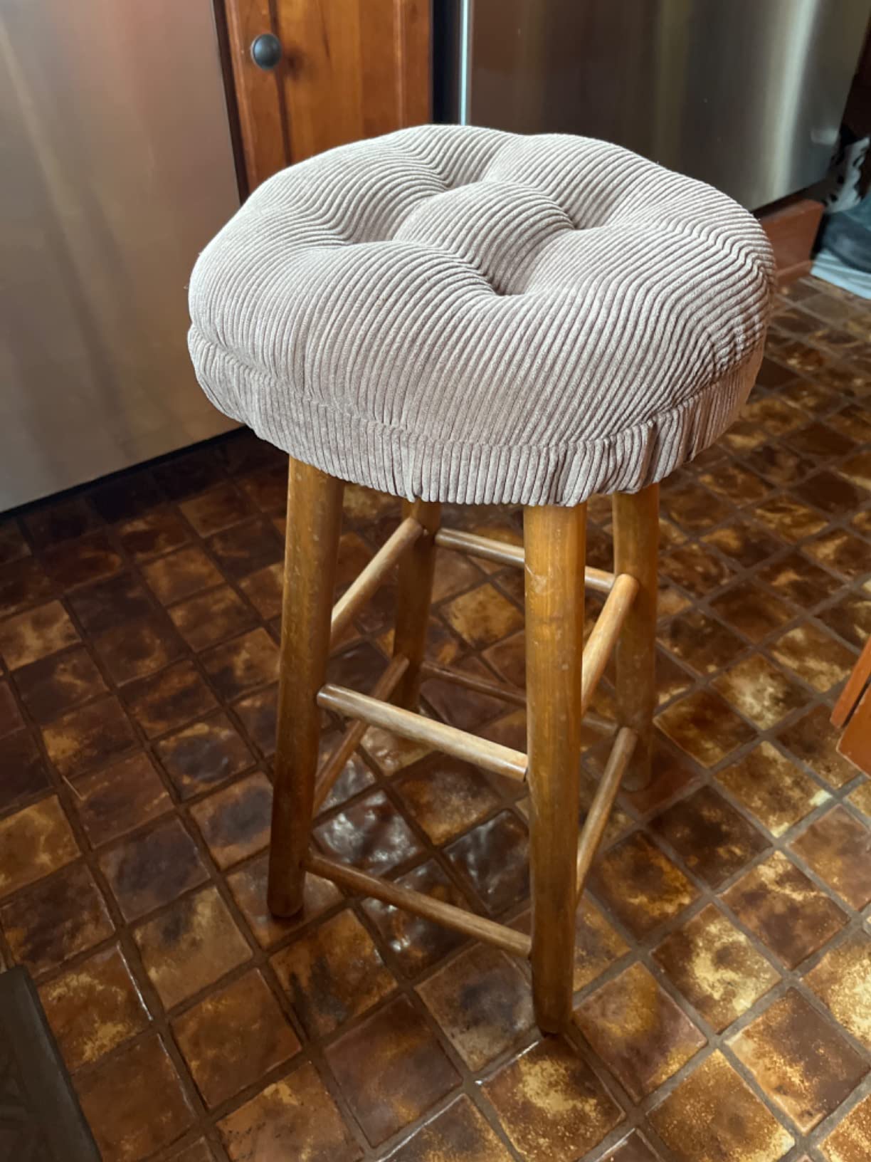 7/mo Finance baibu Set of 2 Stool Covers Round, Super Soft Round Bar