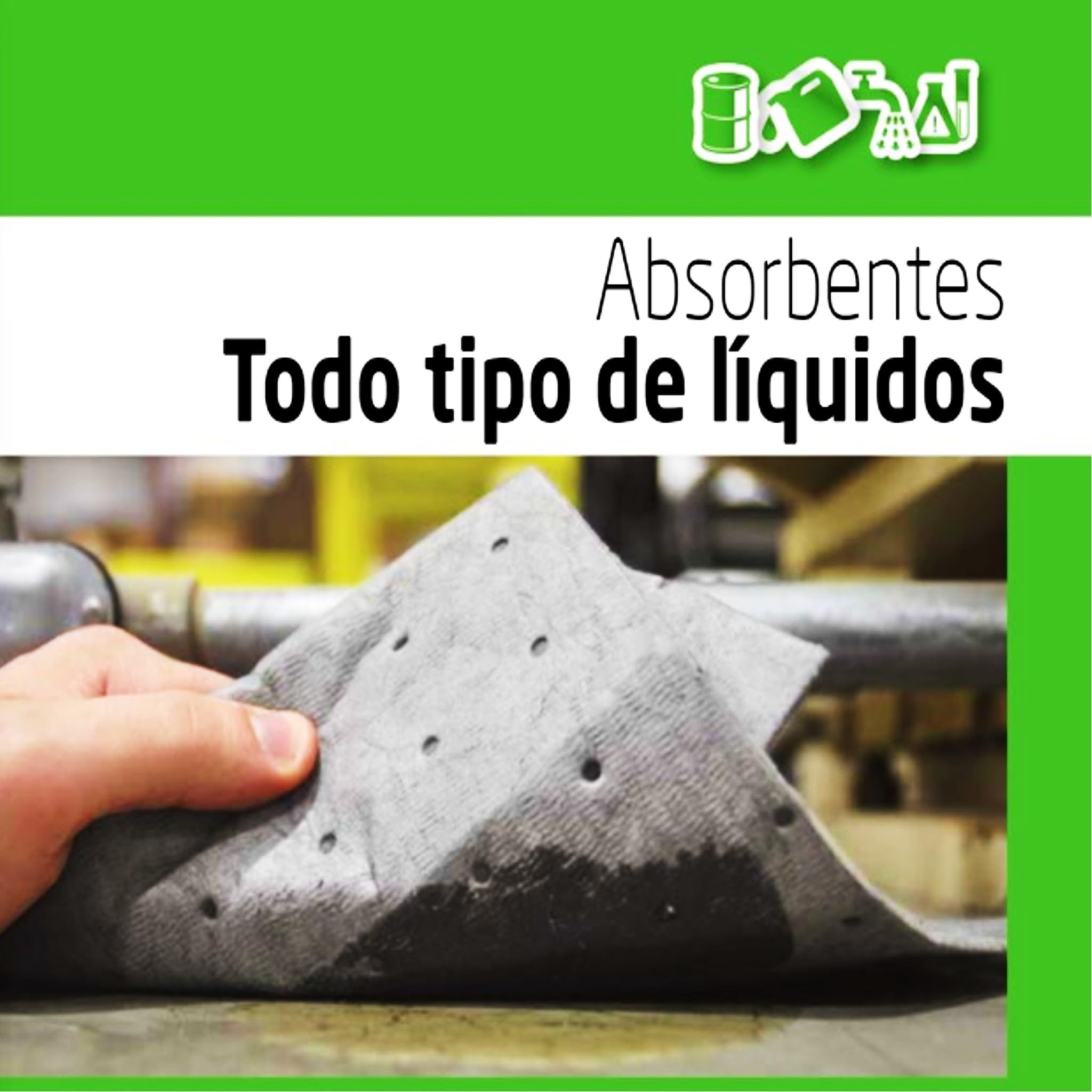 Bricoloco Stracci Assorbenti acqua, oli e idrocarburi | Assorbitore industriale a triplo strato extra anti pelucchi per elementi liquidi. (1, rotolo 50 cm x 40 metri)