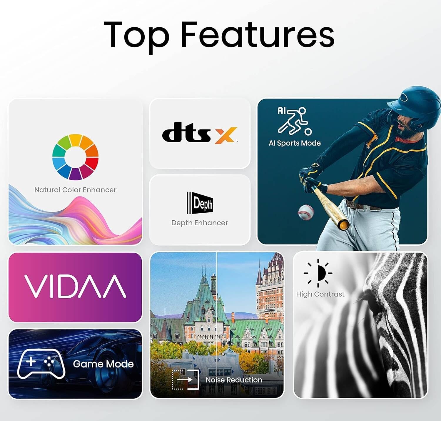 Hisense Telewizor 32A4K – 32-calowy telewizor HD Smart TV z trybem gier, sztukami AI, dźwiękiem Dolby DTS HD, wysokim kontrastem, VIDAA U6, funkcja udostępniania na telewizorze (2023)