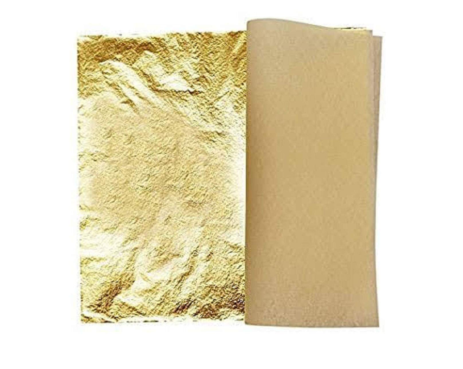 MA Metallic High Glossy Imitation Gold Leave Foil Paper Sheets (14 * 14 cm_Golden) Pack of 200-image-40