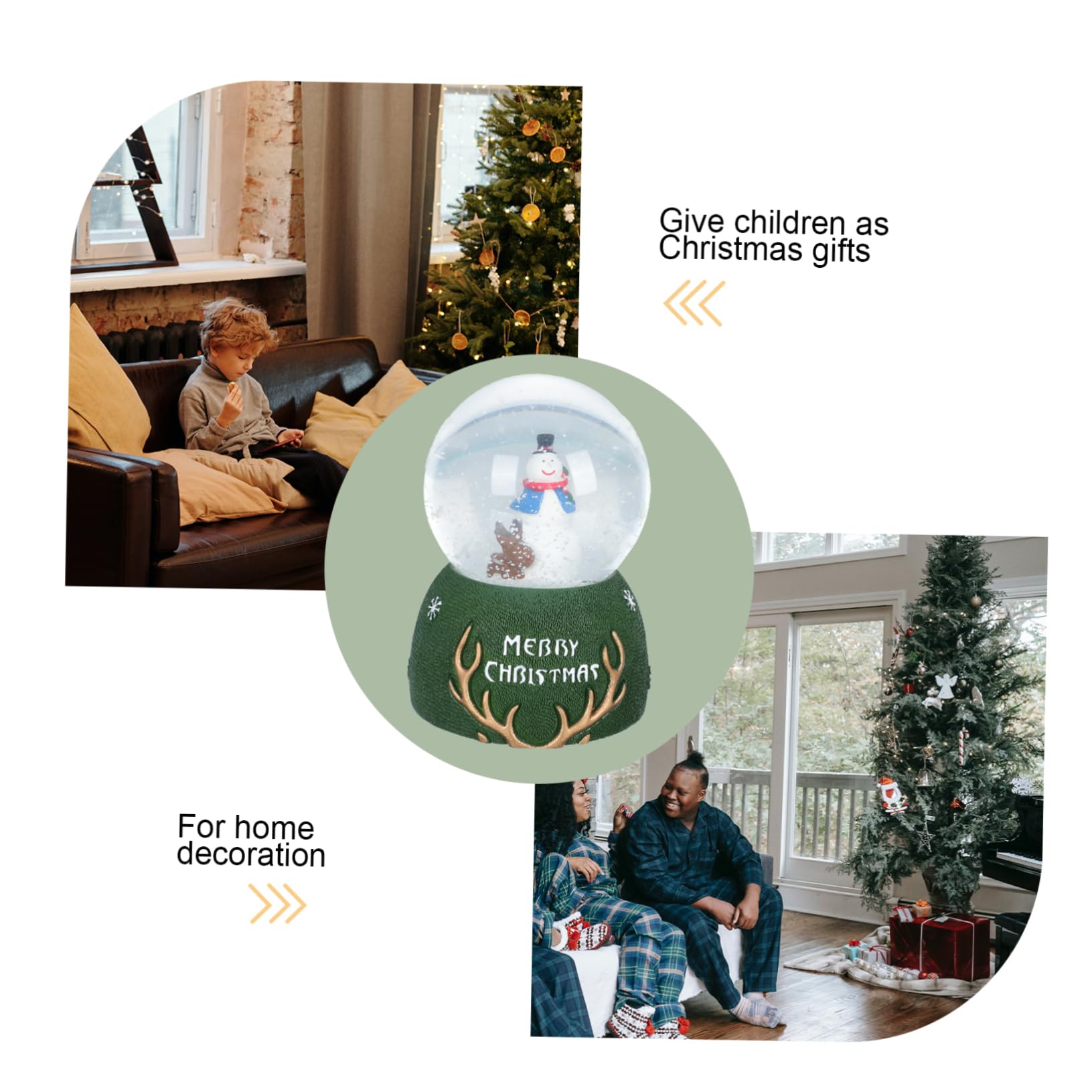 GOOHOCHY 1pc Musical Decor Xmas Globe Snowman Led Light Melodies for Holiday Parties Desktop Xmas Decor for Living Room Bedroom