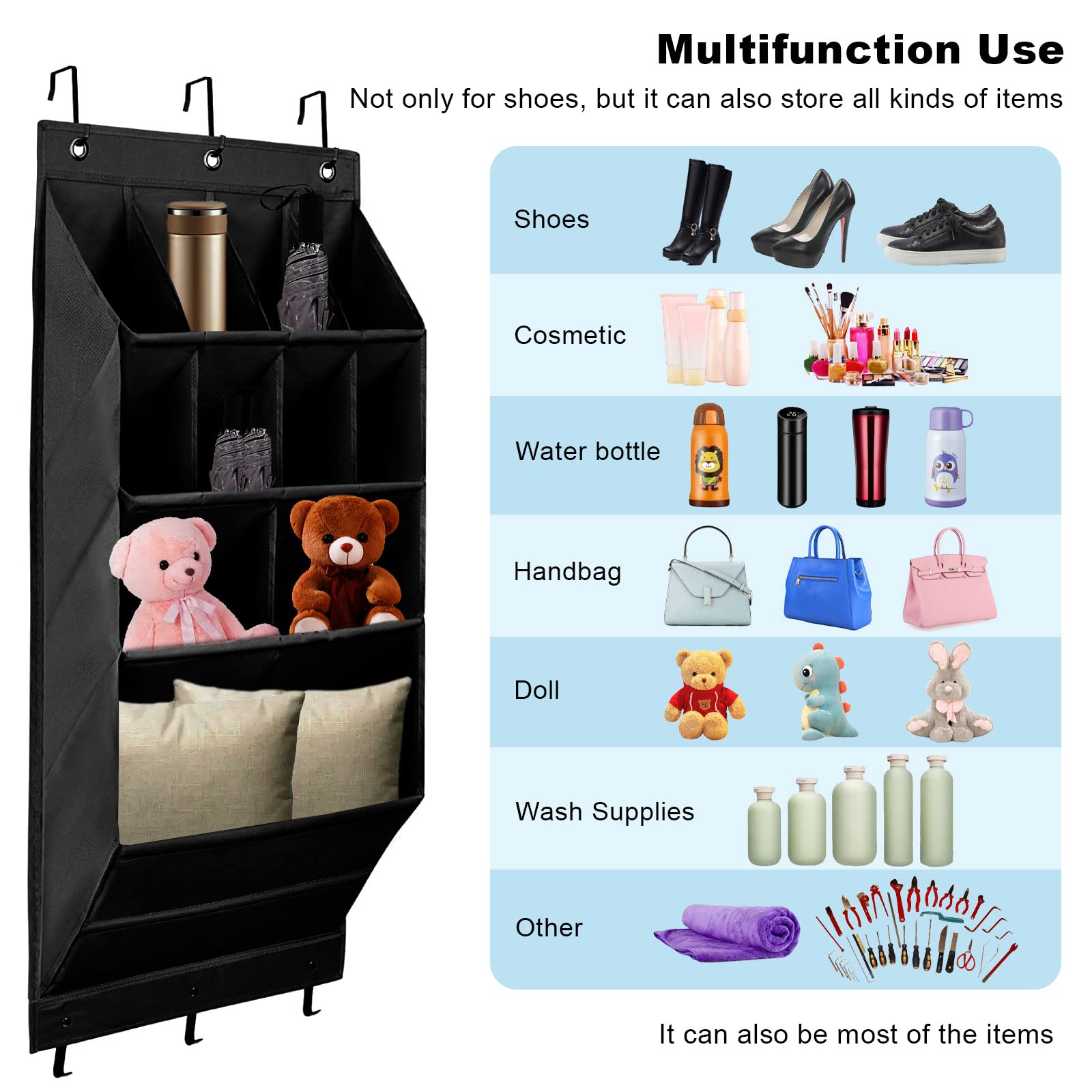 mumisuto Organizer voor boven de deur, schoenenrek, hangende