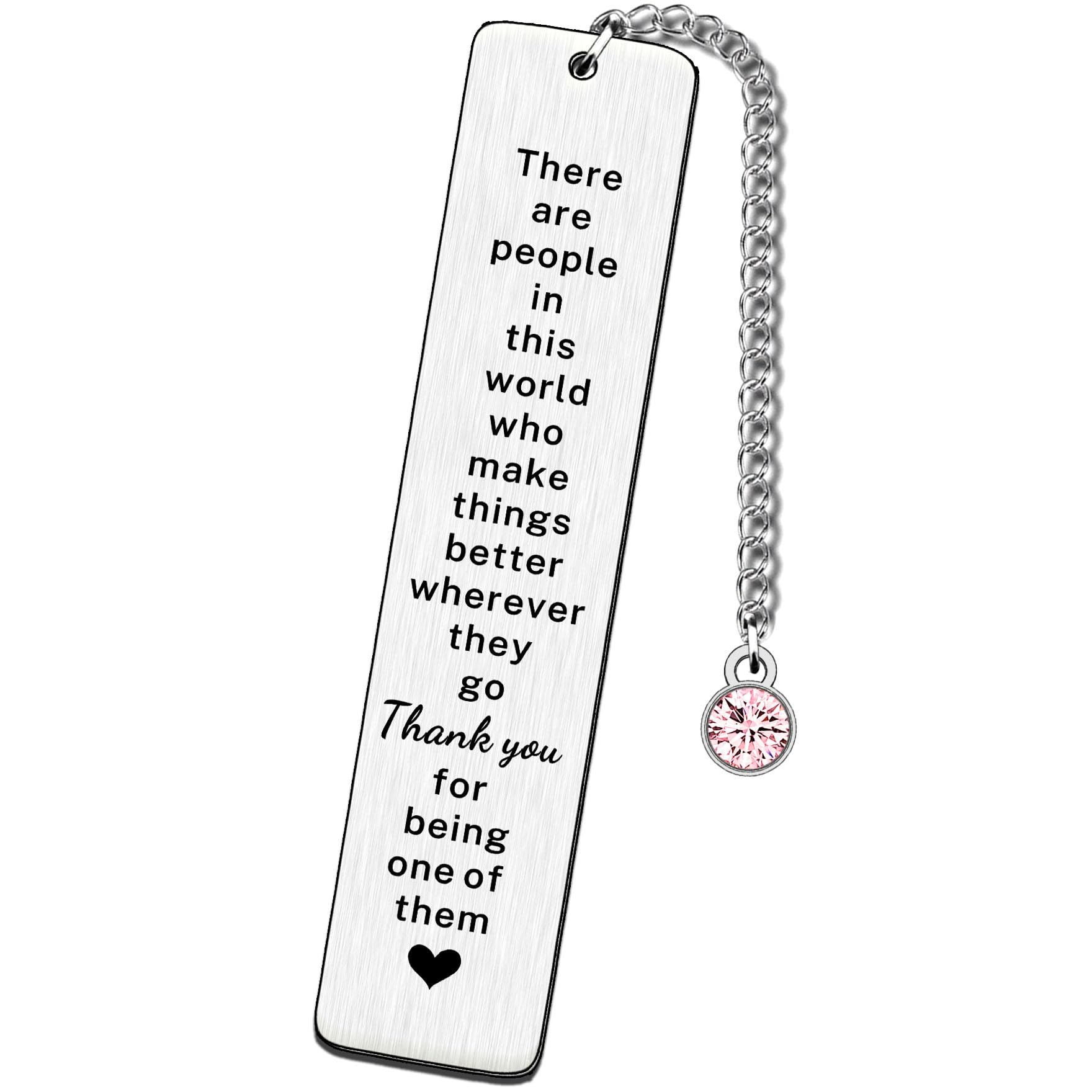 TTOVEN Leaving Bookmark Gifts for Women Coworker Teacher, Nurse & Employee Appreciation, Silver