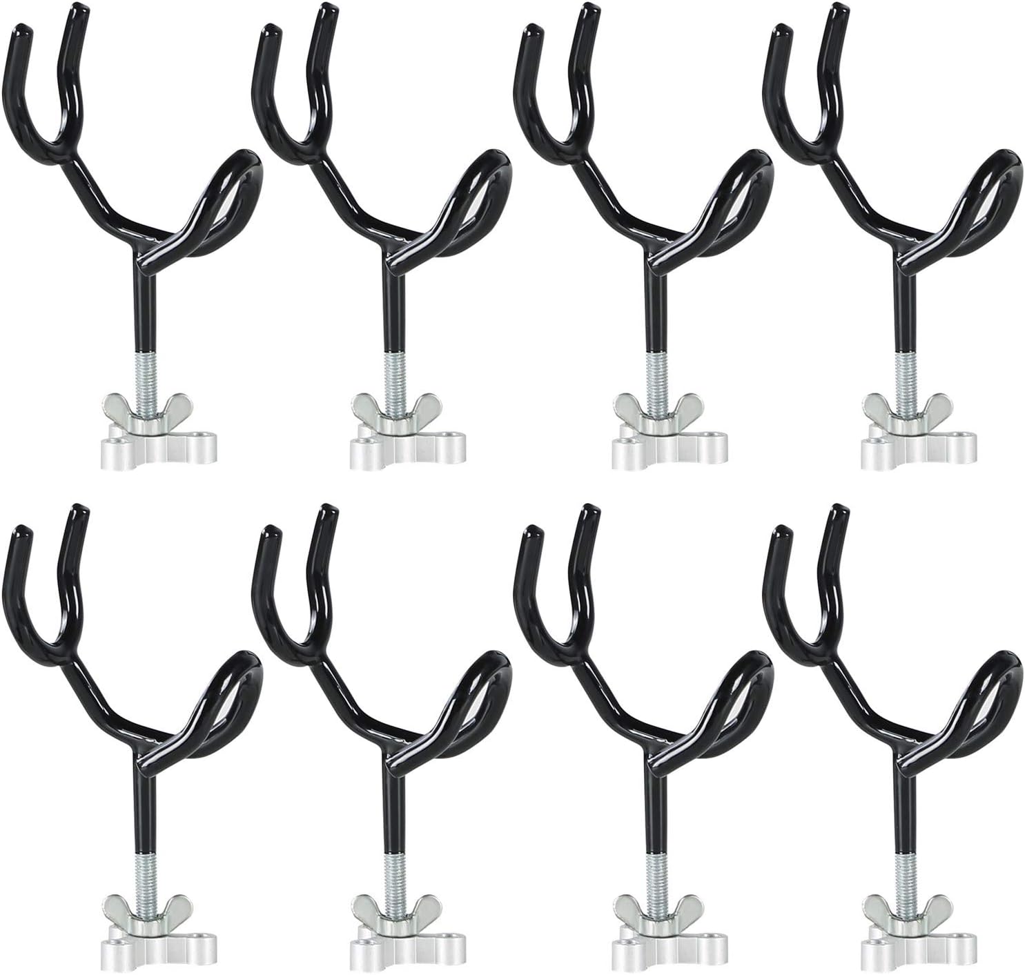 Fishing Rod Holders for Boat 8Pcs of 20 Degree 4 Inch Sure Grip Steel Rod Boat Holder Fishing Rod Holder with Mounting Base Boat Rod Holders for Fishing