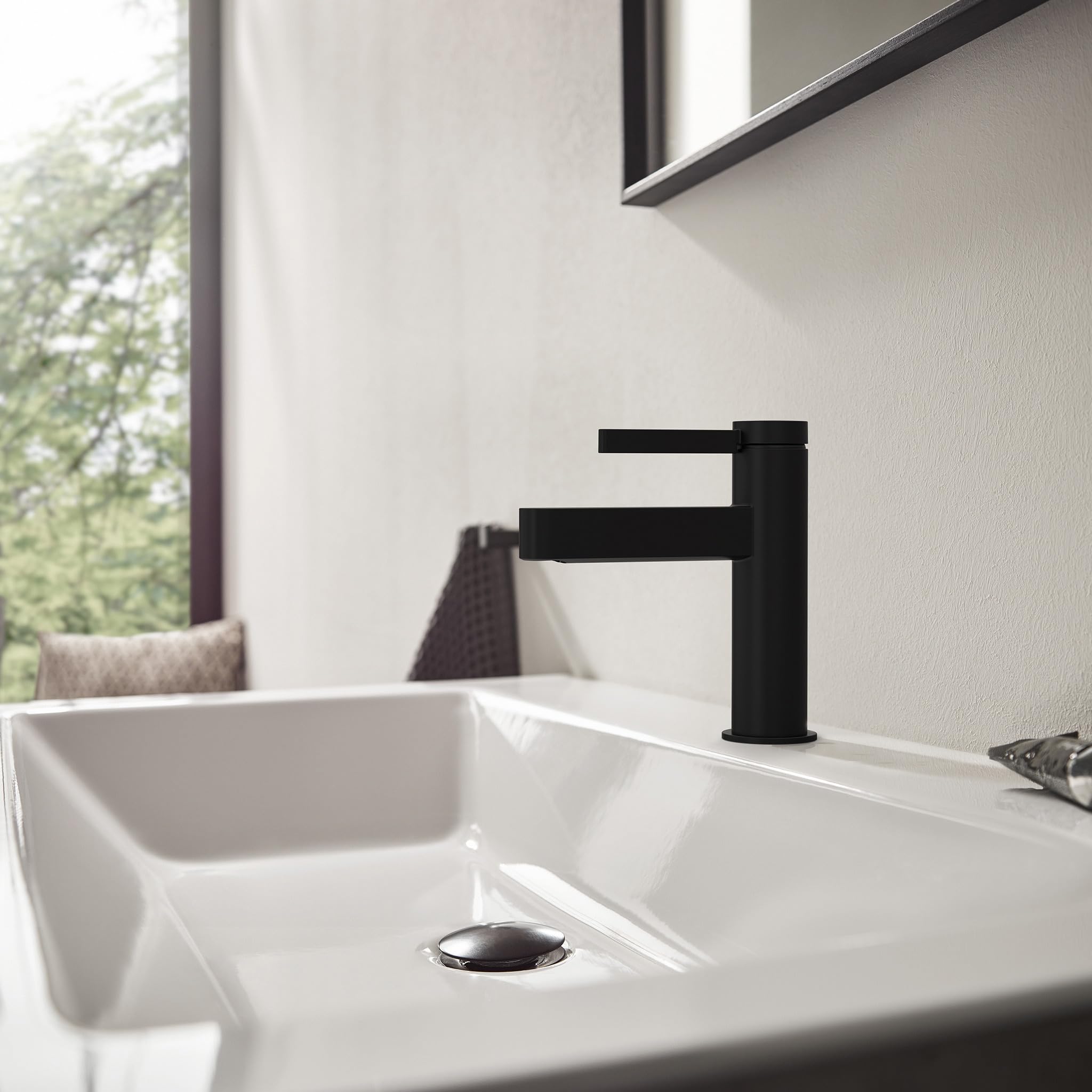 hansgrohe Desagüe Push Open para mezclador de lavabo y bidé, color negro mate, tamaño grande