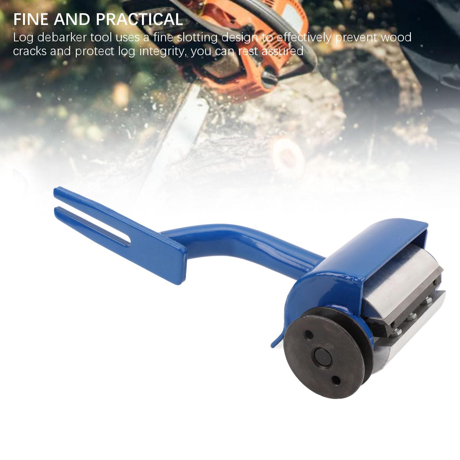 Pelador de Madera, Descortezado, Accesorio para Motosierra, Accesorio Multifuncional para Descortezado de Motosierra con 2 Cuchillas de Repuesto, Carpintería, Herramienta Manual para de