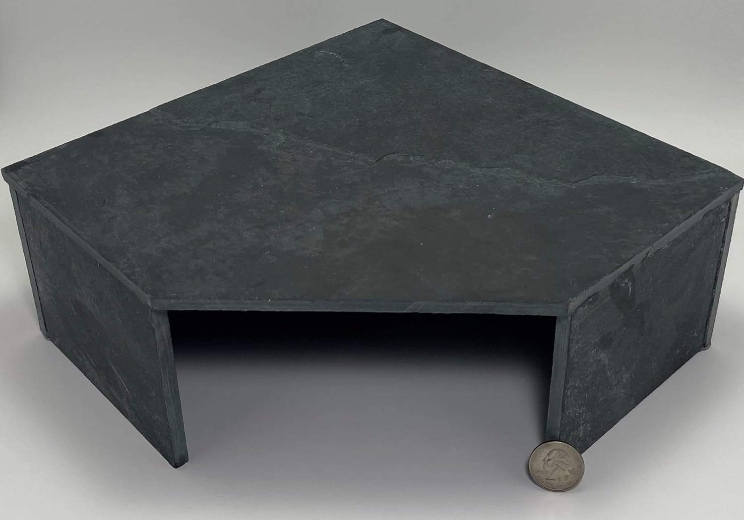 TheFrogHouse Slate Stone Reptile Hide 10x10x4 Bottomless Natural Cave Decor