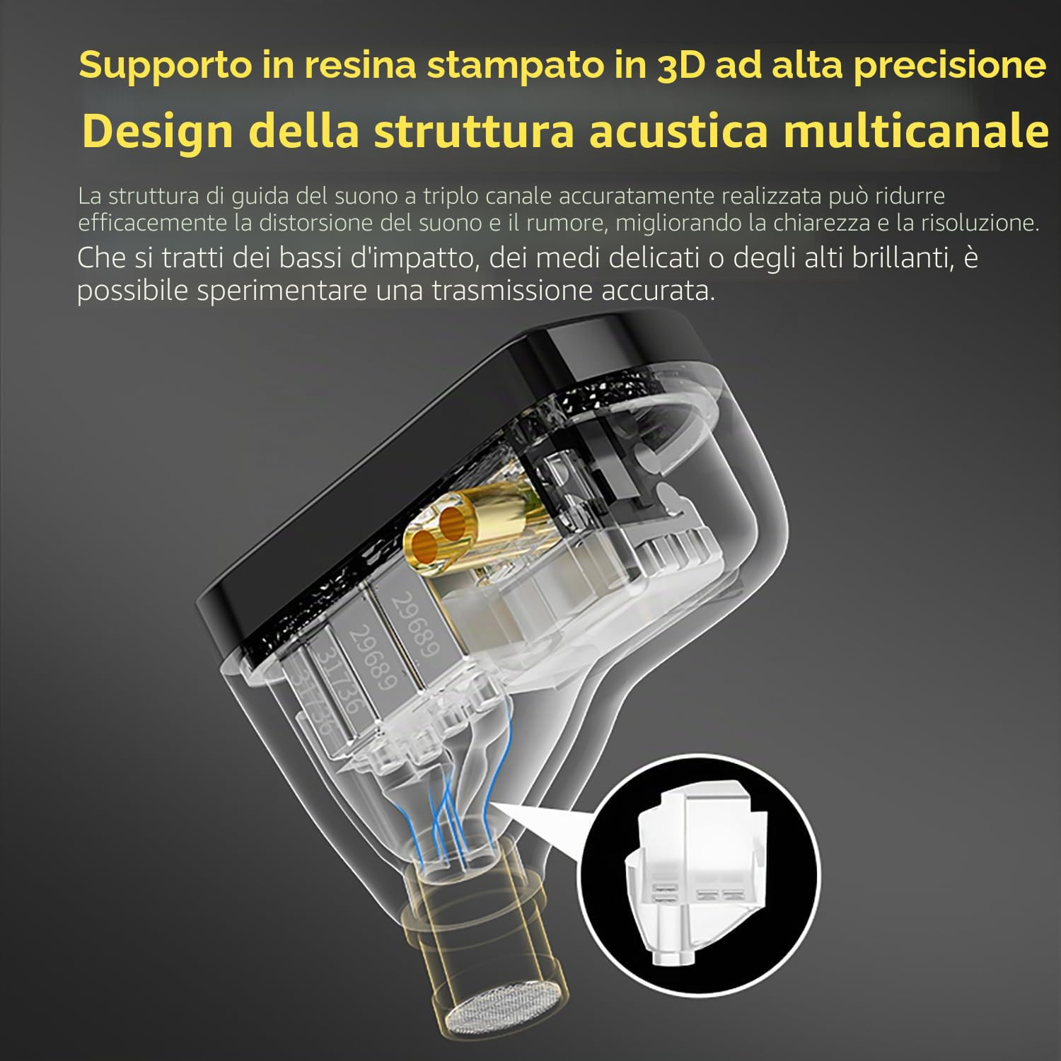 KZ AS16 PRO X - Auricolari in-ear HiFi da Gaming, 16 BA con driver ad armatura bilanciata, IEM, auricolari per musicisti, cantanti, audiofili, DJ, batteristi