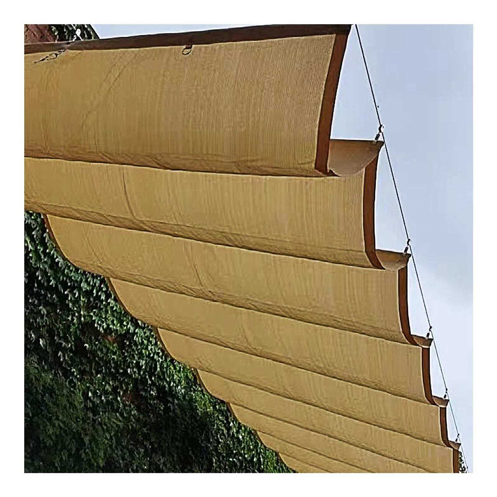 Voile d'ombrage rétractable en U pour terrasse et pergola extérieure