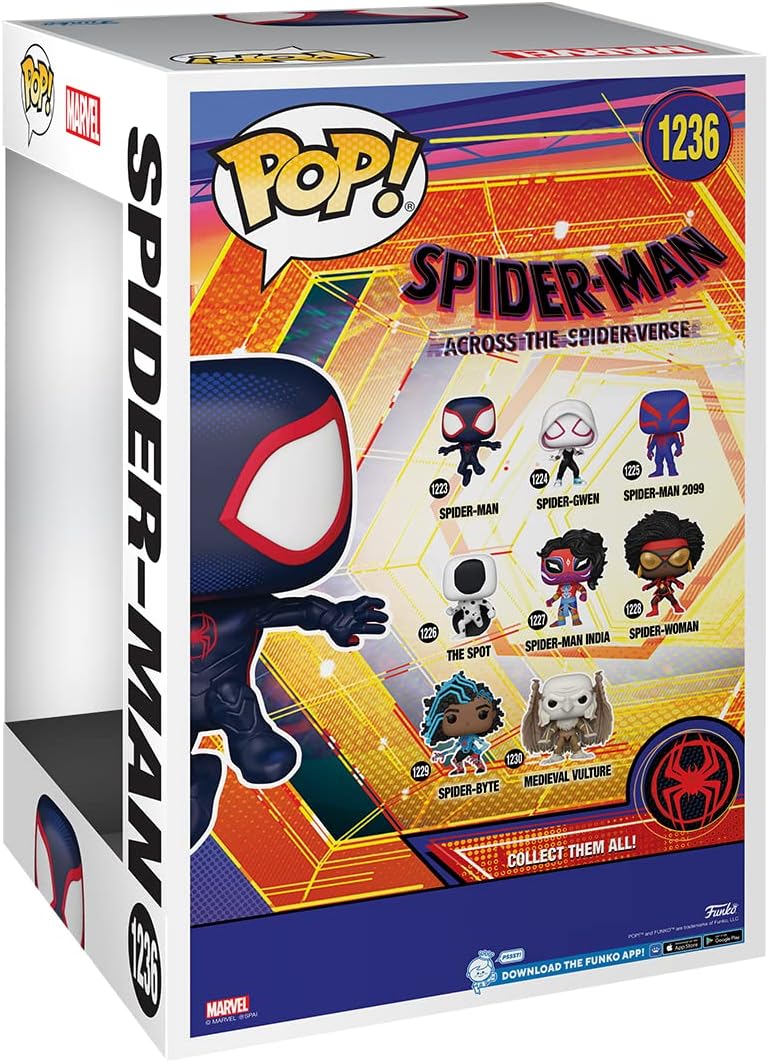 Funko Pop! Jumbo: Spider-Man: Across The Spider-Verse - Miles Morales - Spiderman Into The Spiderverse 2 - Collectible Vinyl Figure - Gift Idea - Official Products - Movies Fans