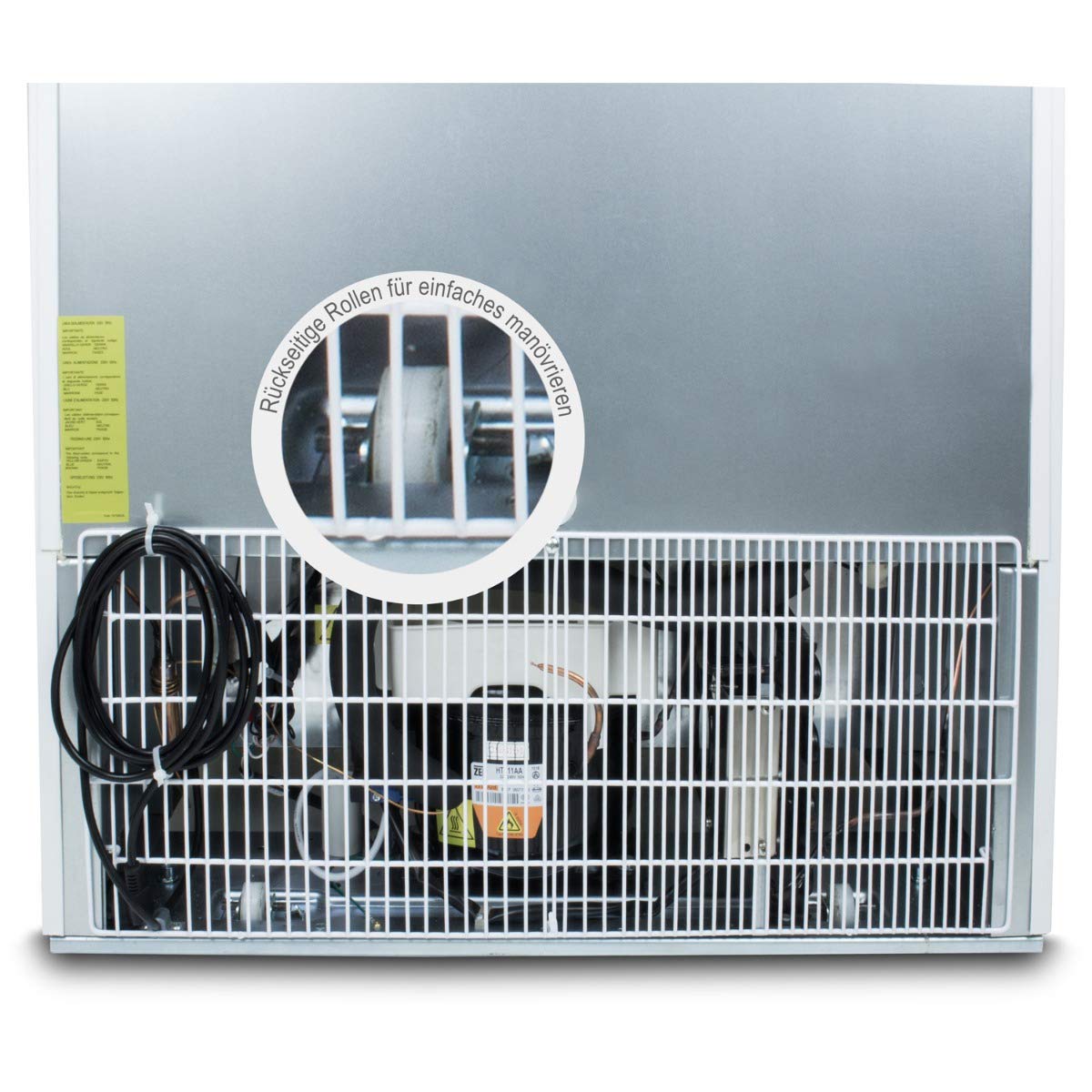 ZORRO Lagertiefkühlschrank ECO 600 Liter F - weiß Gastro Tiefkühlschrank mit Volltüre - R600A - Digitales Thermostat