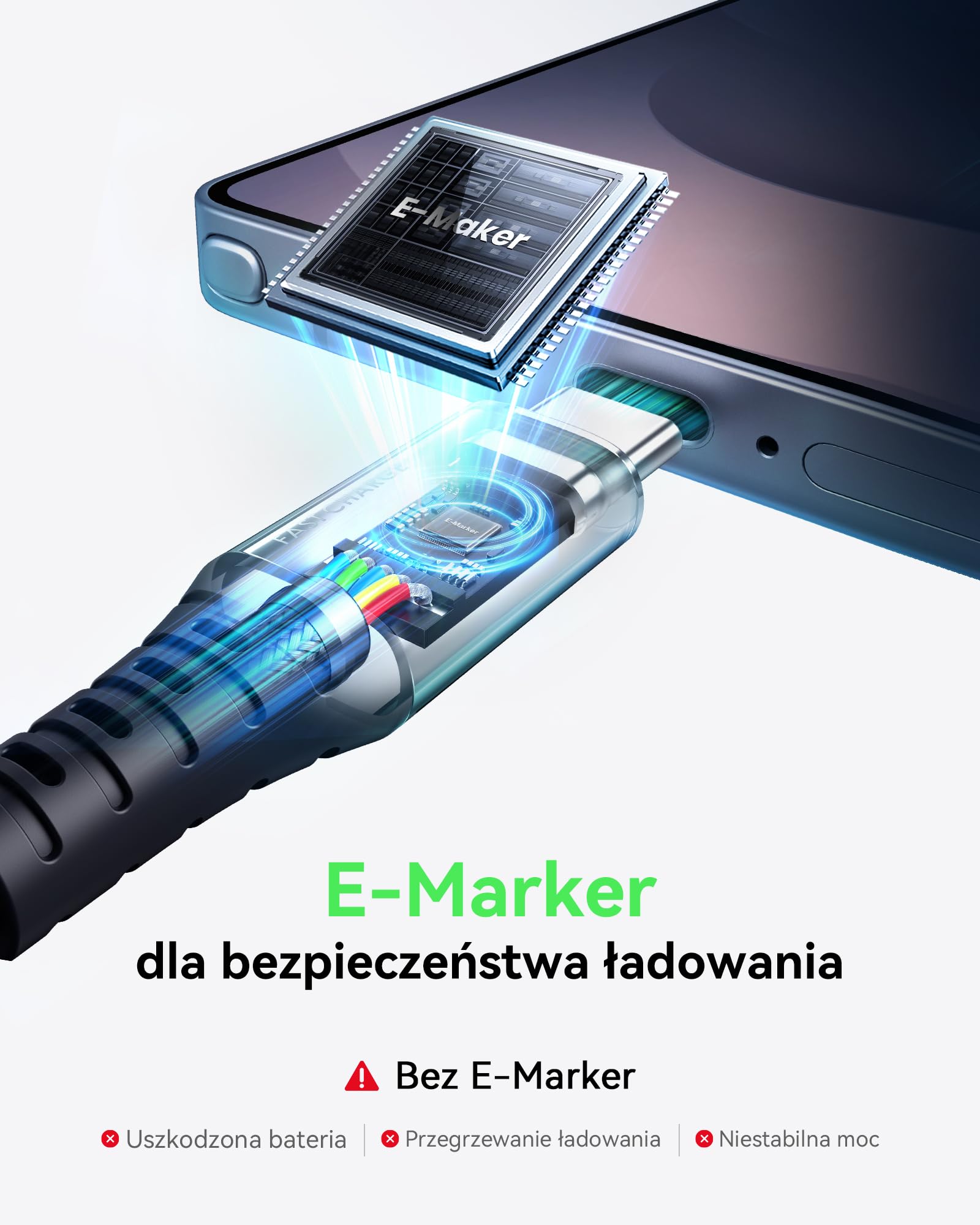 INIU Kabel USB C na USB C [2M/100W], PD 5A & QC 4.0 Typu C Szybkie Ładowanie, Nylonowy Pleciony Kabel do Ładowania USB-C do iPhone 17 16 15 Pro Max Samsung Galaxy S24 S23 iPad MacBook Google Piexel