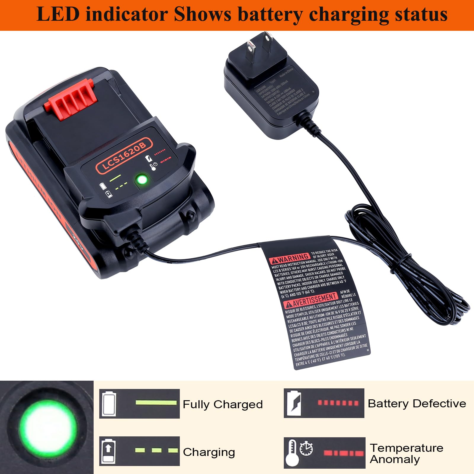 JYJZPB 5500mAh BL4018 Battery for Black Decker 18V Battery Li-Ion Replacement LB20 LBX20 LST220 LBXR2020-OPE LBXR20B-2 LB2X4020 Replacement