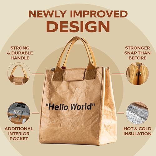 Miniatura 48 de VonNova Lonchera aislada para mujer con aislamiento térmico de alta calidad de 0.157 in, bonita bolsa de almuerzo grande de 7 litros para oficina