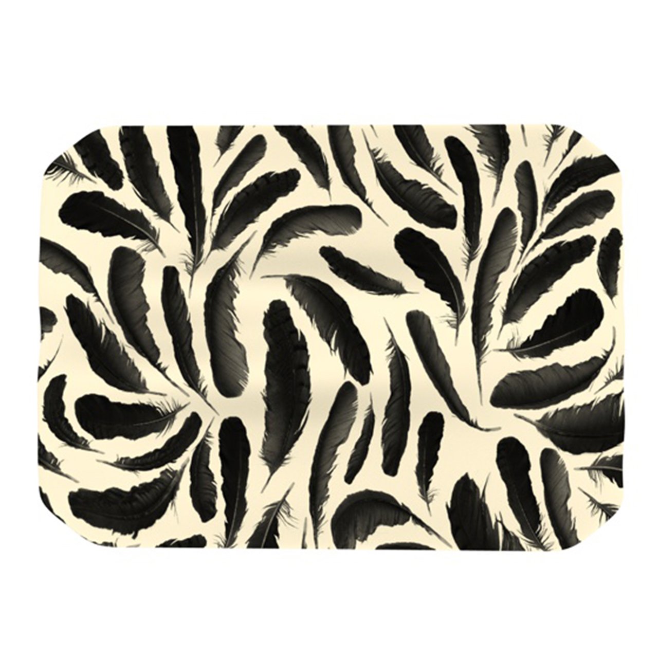 Skye Zambrana Feather Pattern Placemat, 18 by 13-Inch