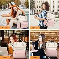 Vista 6 de LOVEVOOK Laptop Backpack for Women Fashion Business Computer Backpacks Travel Bags Purse Doctor Nurse Work Backpack with USB Port, Fits 15.6-Inch
