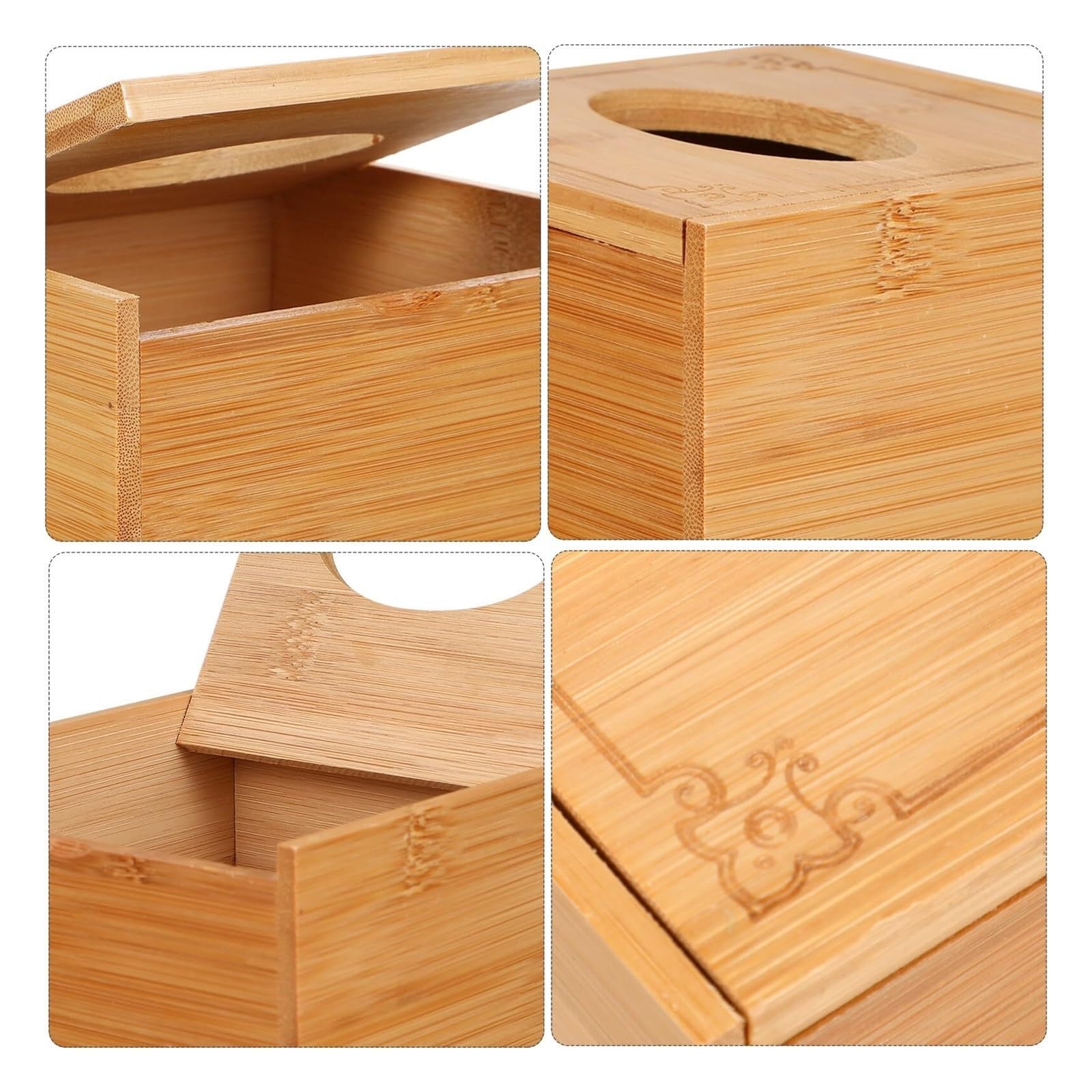 Kosmetiktuch-Spenderbox Kreativer Taschentuchbox-Halter aus Holz, praktischer Aufbewahrungsbehälter for den Haushalt Must-Haves für die Wohnung(S)