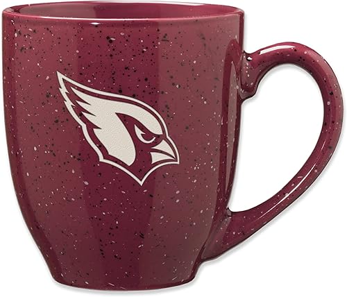 Miniatura 140 de Rico Industries, NFL Football - Taza de café de 16 oz de cerámica moteada, grabada con láser y de color de los equipos de fútbol americano de la NFL