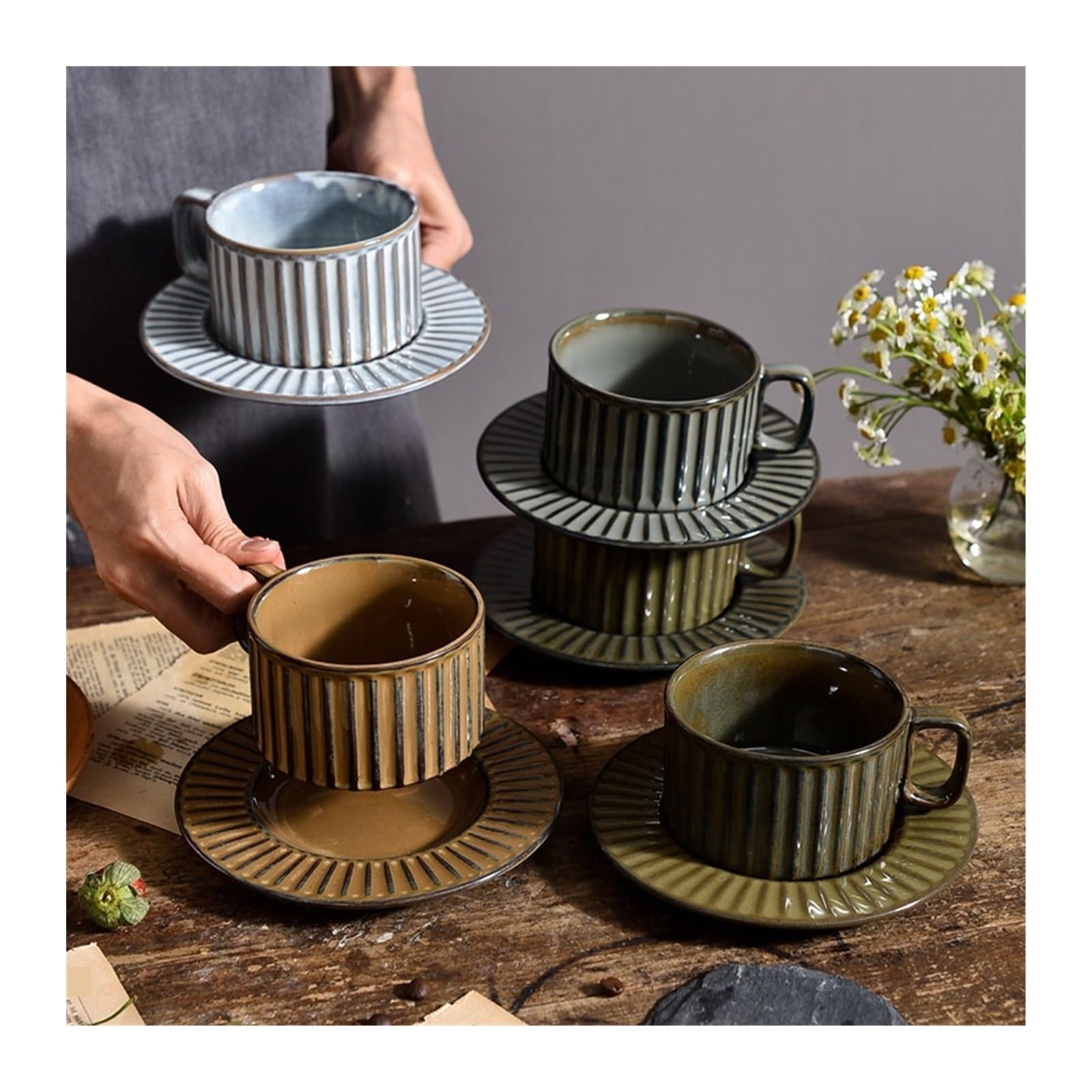 Kubek na wodę kubek do herbaty dom chiński ceramiczny kubek do kawy i spodek zestaw popołudniowa filiżanka do herbaty kreatywny kubek kubek do kawy pojemniki na napoje (2)