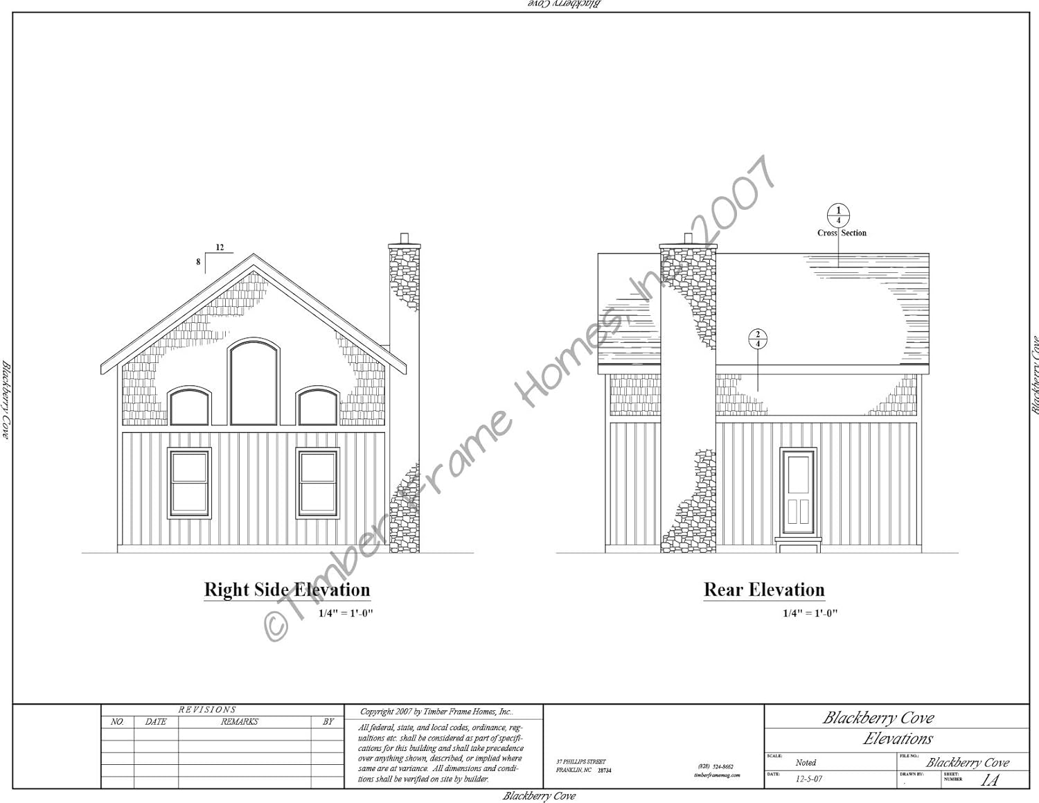 Home Plans - The Blackberry Cove Timber Frame (CAD) - 