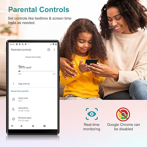 Miniatura 5 de Reproductor de MP3 con Bluetooth y WiFi, reproductor de música Oilsky de 80 GB con Spotify Kids, Tienda Music, reproductor MP4 Android 1080P con