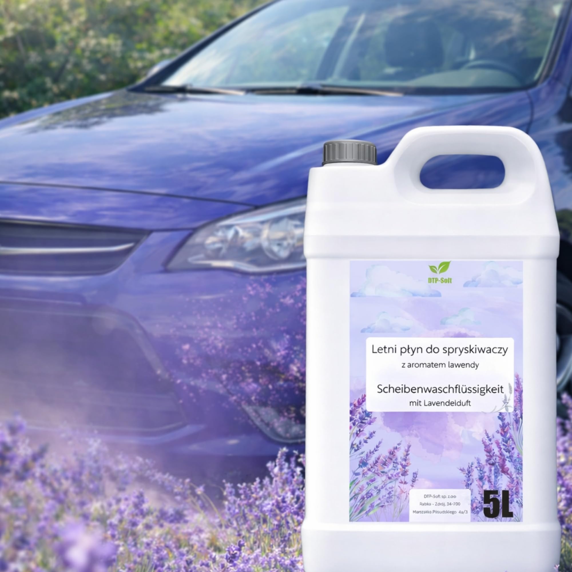 Scheibenreiniger 30L / 6x5 liter Sommer - Scheibenwischwasser fertig gemischt mit Lavendel Duft - streifenfrei gegen Insekten Schmutz Pollen